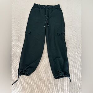 Democracy Clothing, Ab Leisure HighRise Drawstring Ankle Cargo Pants, XS, Black